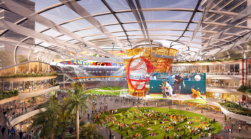 A rendering of the Orlando Dreamers baseball stadium proposal.